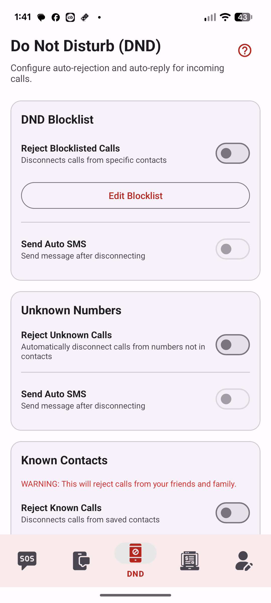 Do Not Disturb Feature